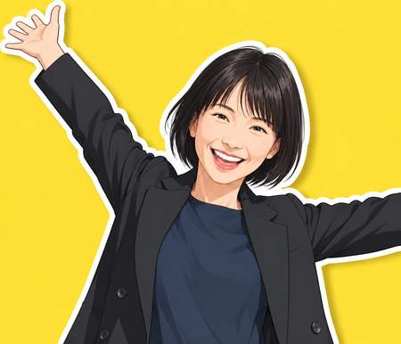 カスタマーサポートの井手永（イラスト）